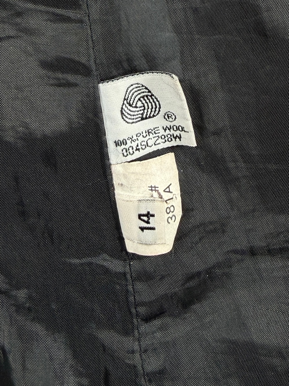 Vintage Sandro Grey Wool Mid Length Single Breasted Coat Womens 14 Drop Shoulder - Picture 5 of 7